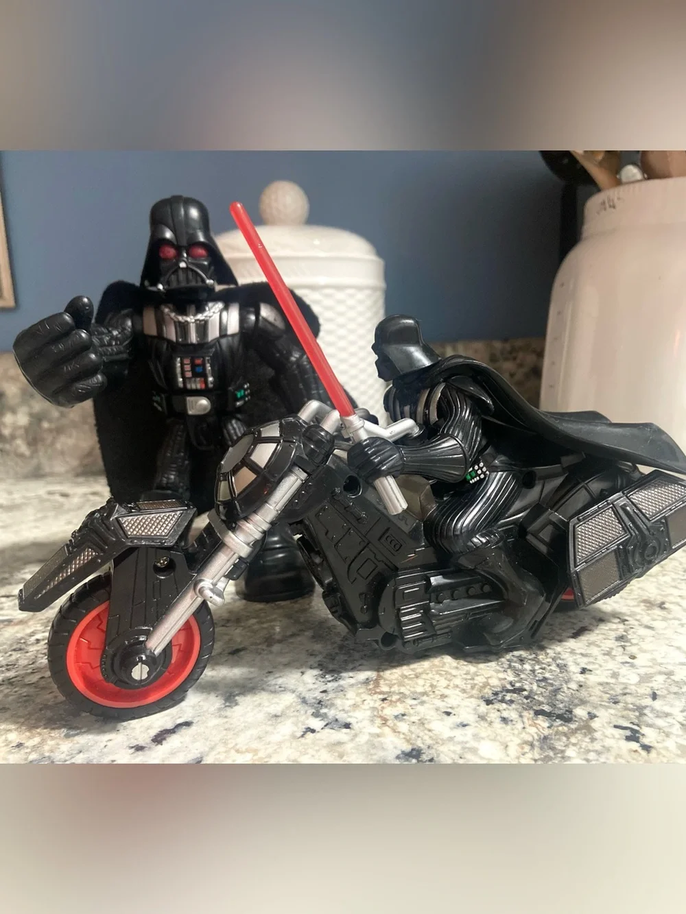Hasbro Darth Vaders Action Figures 2005 Galactic Heroes and Imperial Chopper